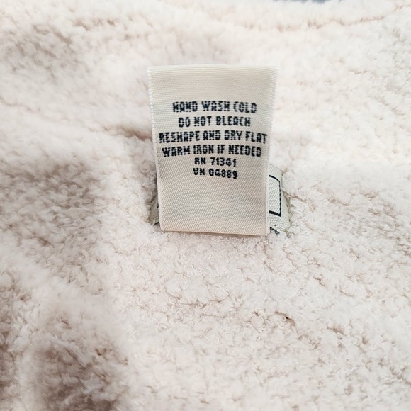 LL Bean Sweater Jacket Lambs Wool Blend Rosey Pink Sherpa Lined Full Zip Large‎ - Picture 6 of 9